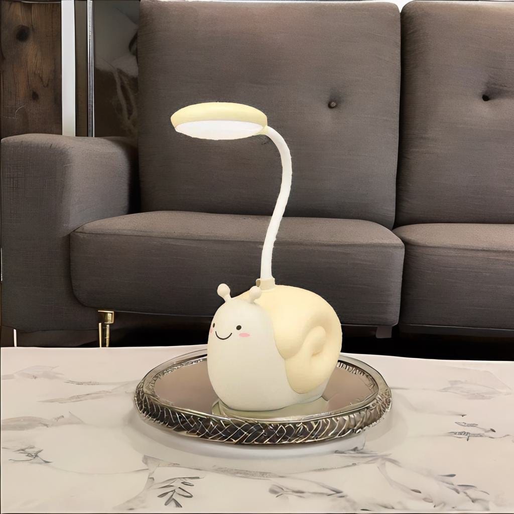 Lampe de Chevet Sans Fil - Escargot -1 Jaune Au Bonheur la Lampe