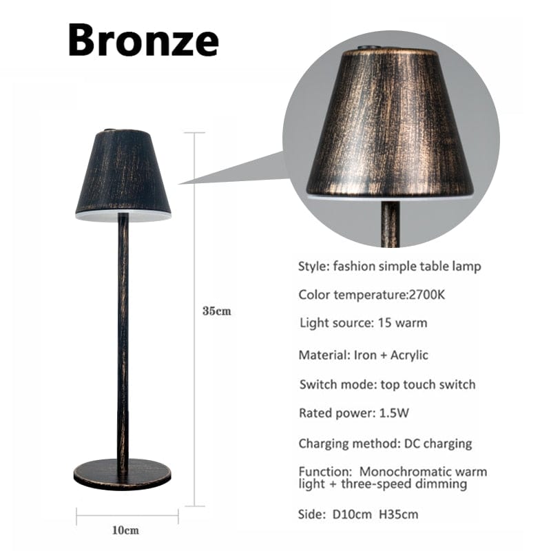 Bronze Au Bonheur la Lampe