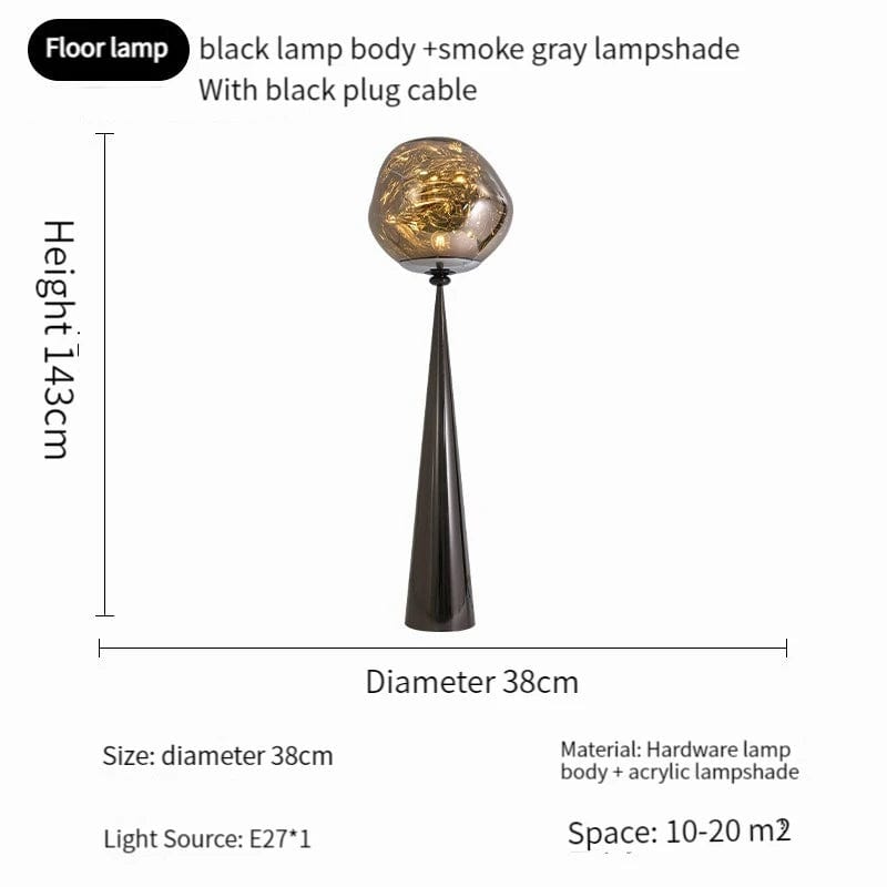 floor lamp black / Warm White (2700-3500K) Au Bonheur la Lampe