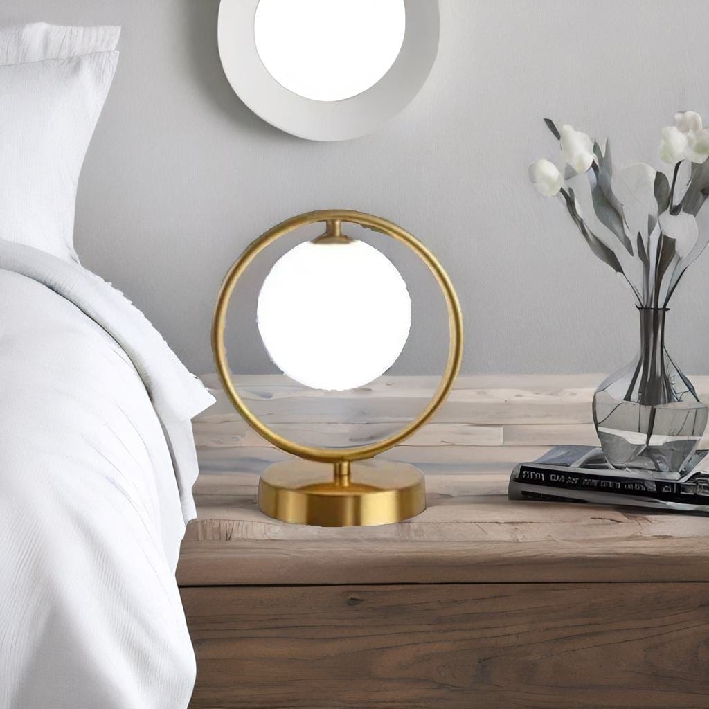 Lampe de chevet - lampe de chevet design en cercle pour chambre