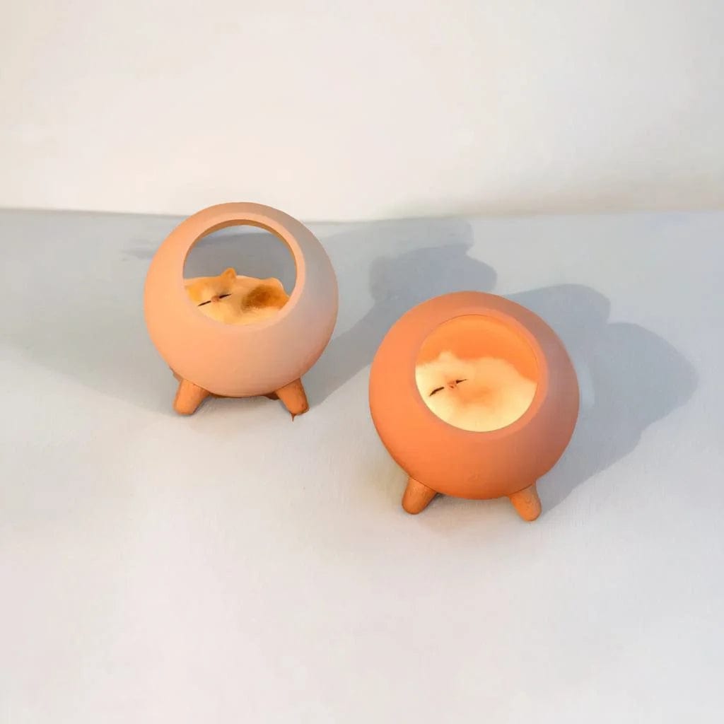 Lampe de Chevet Fille - Chat Dormant Au Bonheur la Lampe