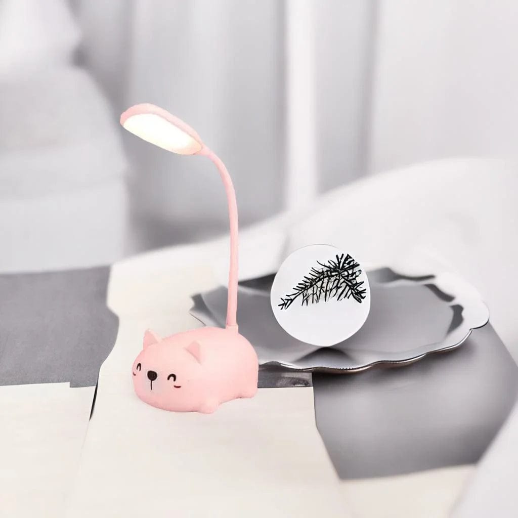Lampe de Chevet Fille - Le Monde Rose Au Bonheur la Lampe