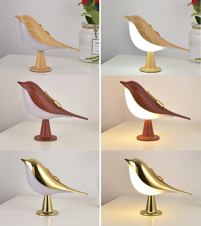 Lampe de chevet Oiseau en Bois - Cui-Cui Au Bonheur la Lampe