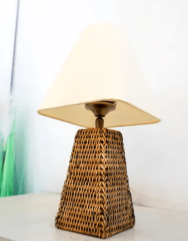 Lampe de Chevet en Rotin - Éclairéon Au Bonheur la Lampe
