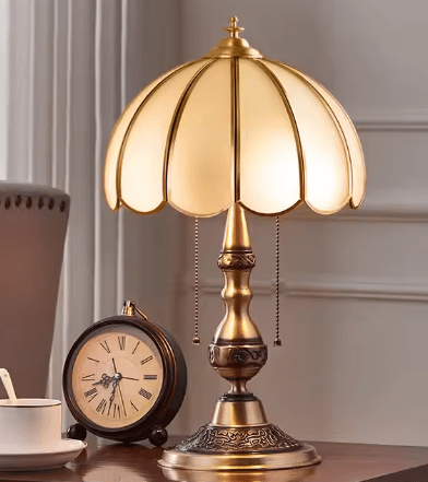 Lampe Luxe Dore Dome Beige Au Bonheur la Lampe