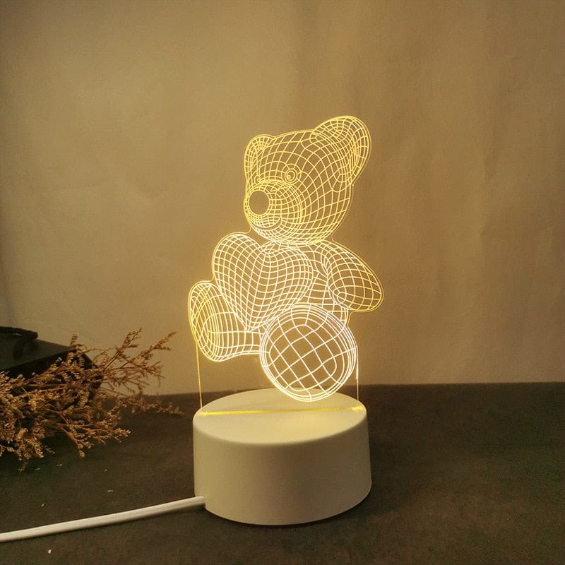 Lampe de Chevet Fille - Gamme Émojis Ours Au Bonheur la Lampe