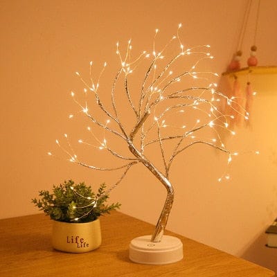 Arbre Blanc à 108 LED Au Bonheur la Lampe