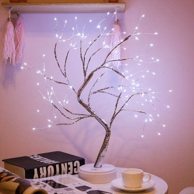 Arbre Gris à 108 LED Au Bonheur la Lampe