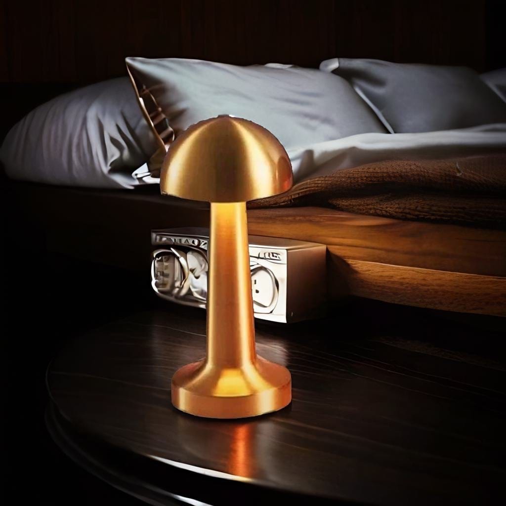 Lampe de Chevet Métal - Glamlumière B- Or Au Bonheur la Lampe