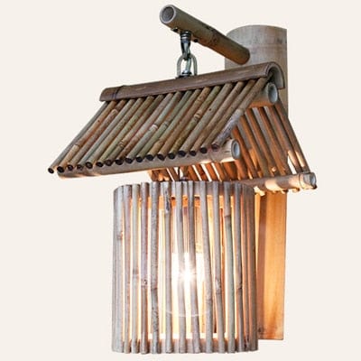 Lampe de Chevet Lanterne Bois - Cabane Bambou Au Bonheur la Lampe