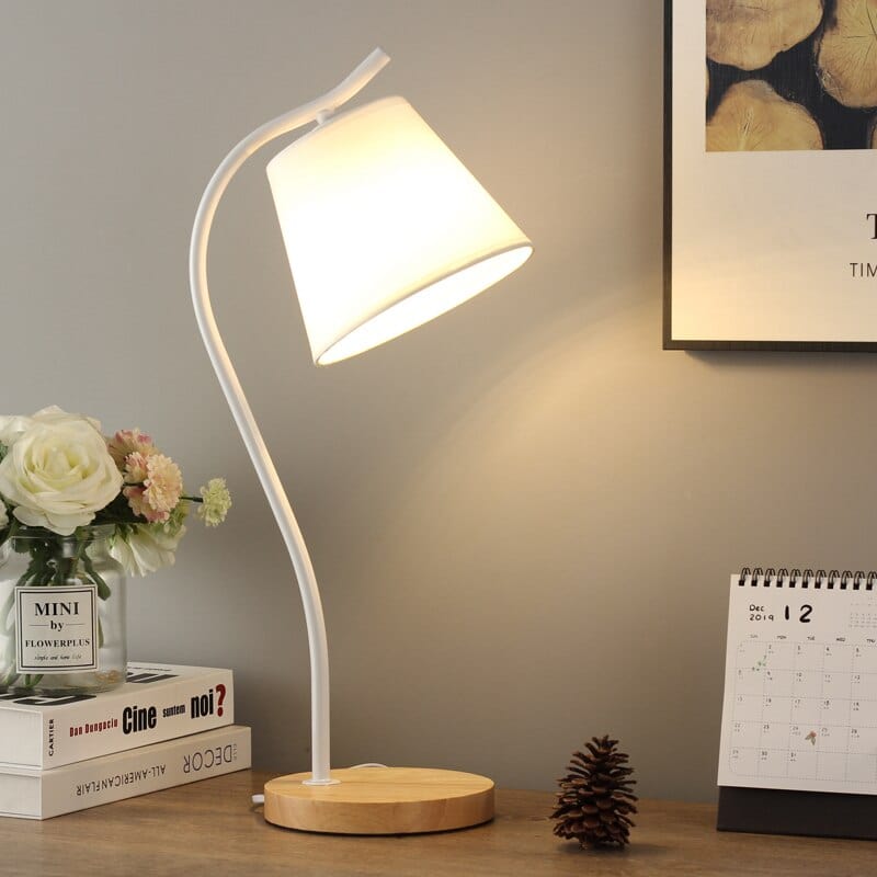 Lampe de Chevet Scandinave Bois - Cara Blanc B / Froid Au Bonheur la Lampe