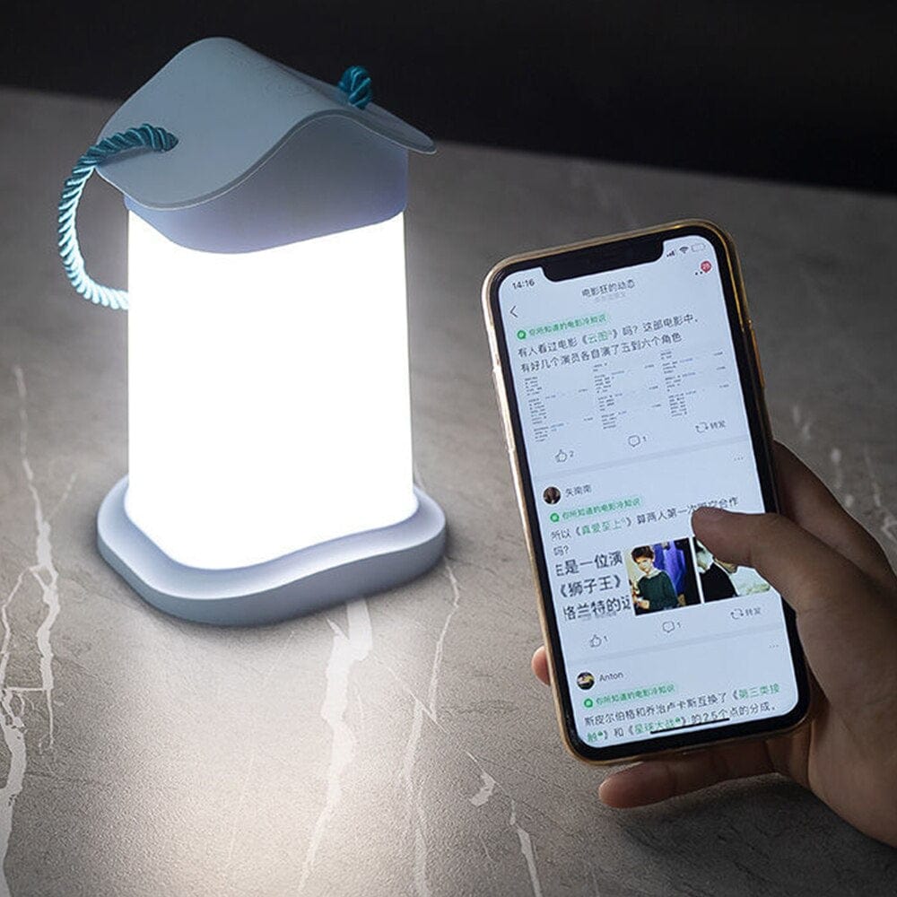 Lampe de Chevet Sans Fil - Mistria Bleu Au Bonheur la Lampe