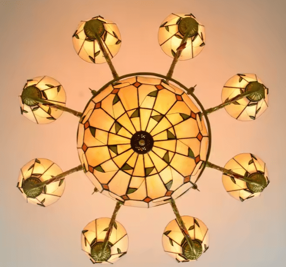 Chandelier-Tiffany Bougilia Au Bonheur la Lampe
