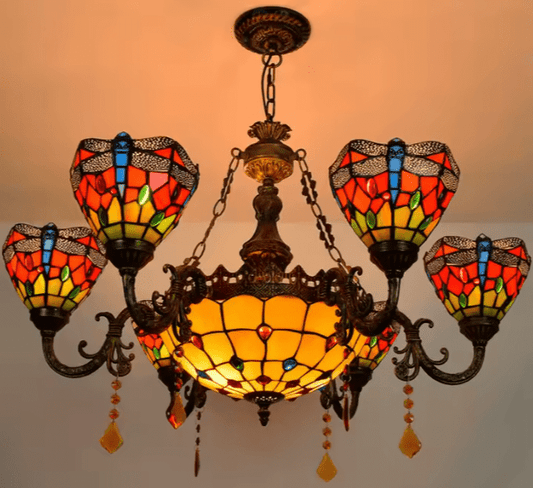 Chandelier Tiffany - Flambilia Au Bonheur la Lampe