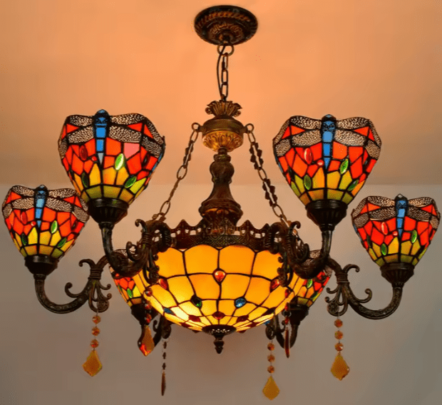 Chandelier Tiffany - Flambilia Au Bonheur la Lampe