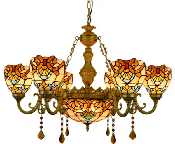 Chandelier Tiffany - Rouga Au Bonheur la Lampe