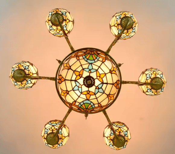 Chandelier Tiffany - Rouga Au Bonheur la Lampe