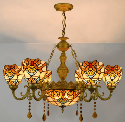 Chandelier Tiffany - Rouga Au Bonheur la Lampe