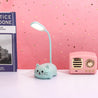 Lampe de Chevet Fille - Le Monde Rose Chat Bleu Au Bonheur la Lampe