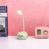 Lampe de Chevet Fille - Le Monde Rose Chat Vert Au Bonheur la Lampe