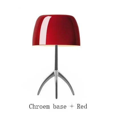 Chrome and red / Small 20x35cm Au Bonheur la Lampe