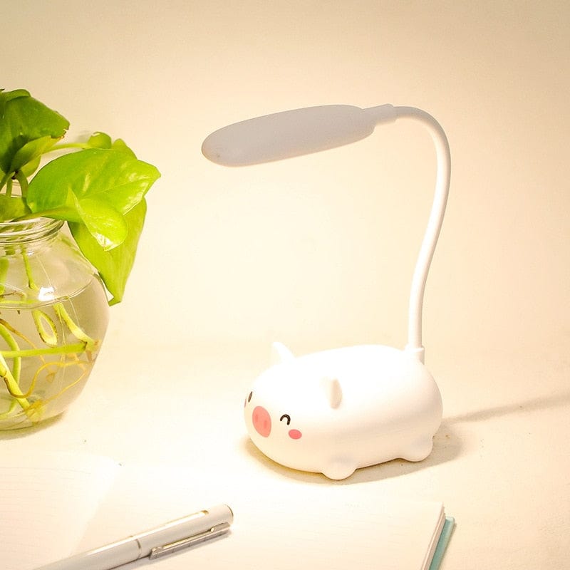 Cochon Blanc Au Bonheur la Lampe