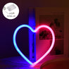 Coeur Bleu-Rose Au Bonheur la Lampe