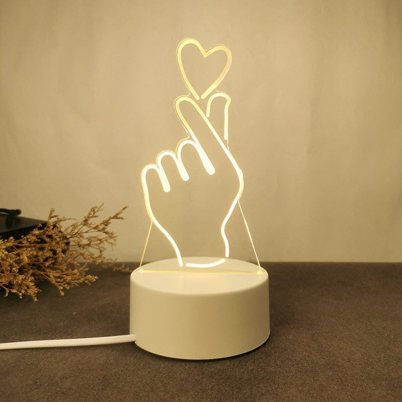 Lampe de Chevet Fille - Gamme Émojis Coeur Au Bonheur la Lampe