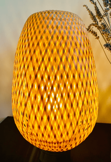 Lampe de Chevet Bambou - Pilotis D20xH35 cm Au Bonheur la Lampe