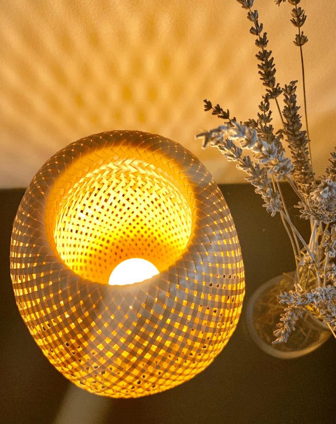 Lampe de Chevet Bambou - Pilotis D20xH35 cm Au Bonheur la Lampe