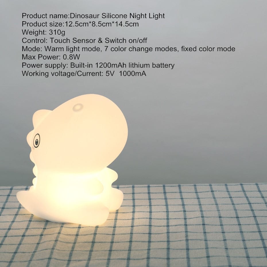 Lampe de Chevet LED - Gamme Animaux Dinosaure Au Bonheur la Lampe