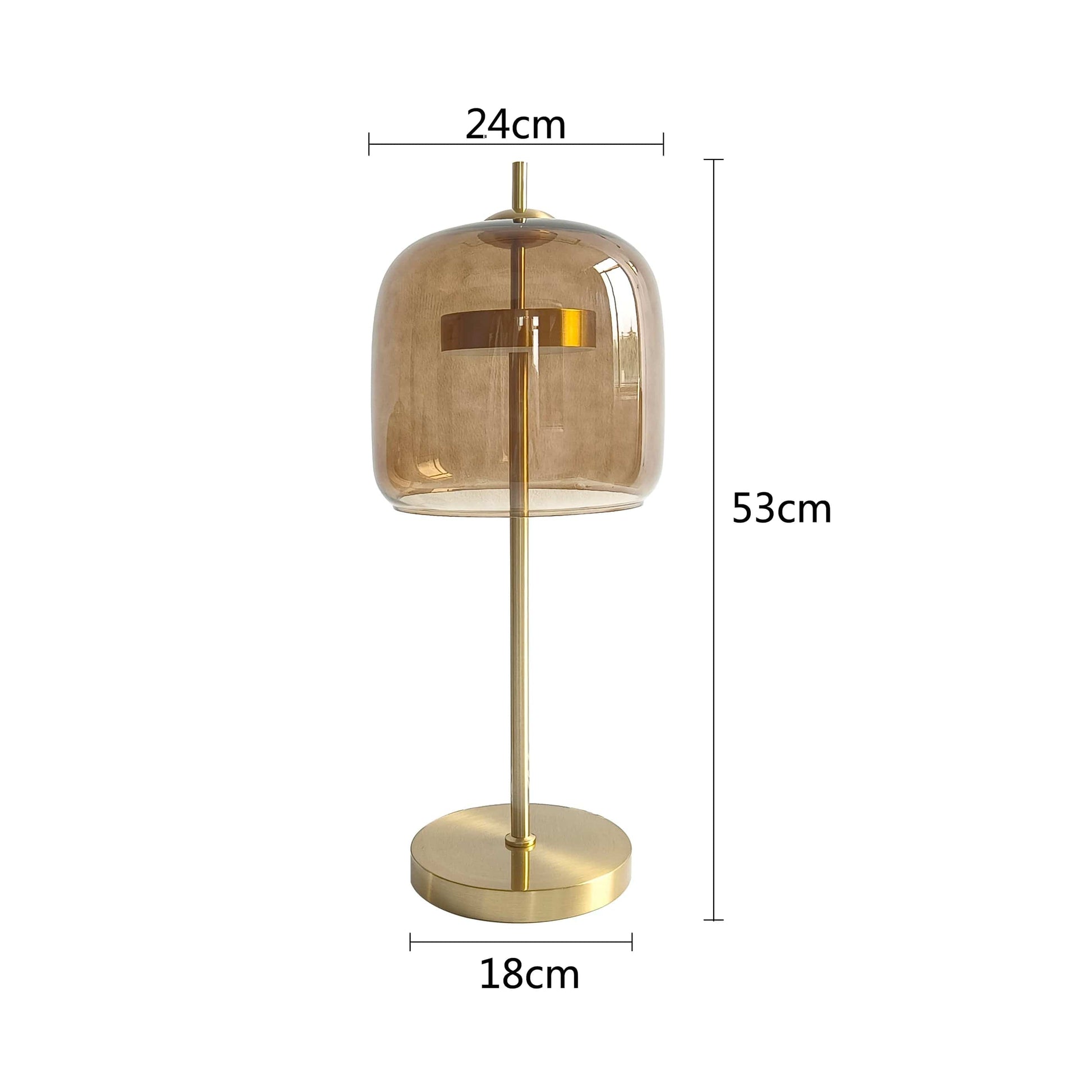 EU plug / Amber 24cm / Warm White Au Bonheur la Lampe