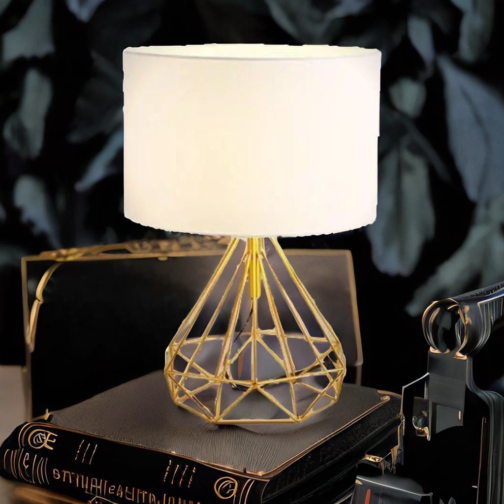 EU-Plug / Gold White Au Bonheur la Lampe