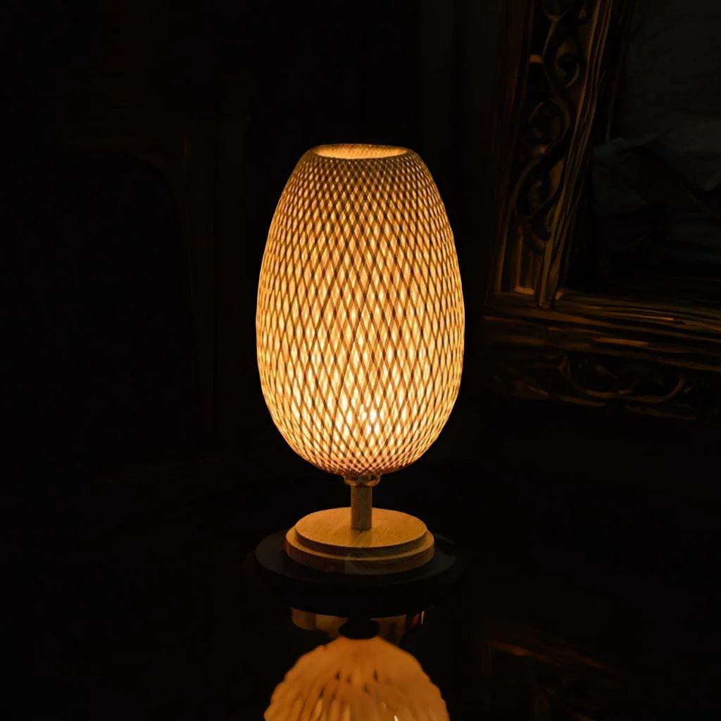 Lampe de Chevet Bambou - Pilotis Grand D18xH48cm Au Bonheur la Lampe
