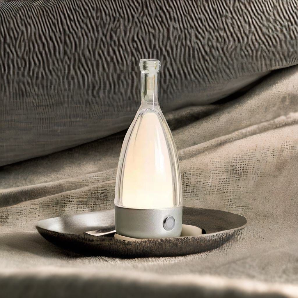 Lampe Chevet Moderne - Pyra Gris Au Bonheur la Lampe