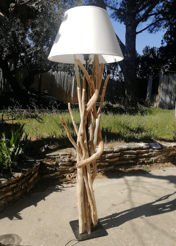 Lampadaire Bois Flotte Mediterranee Au Bonheur la Lampe