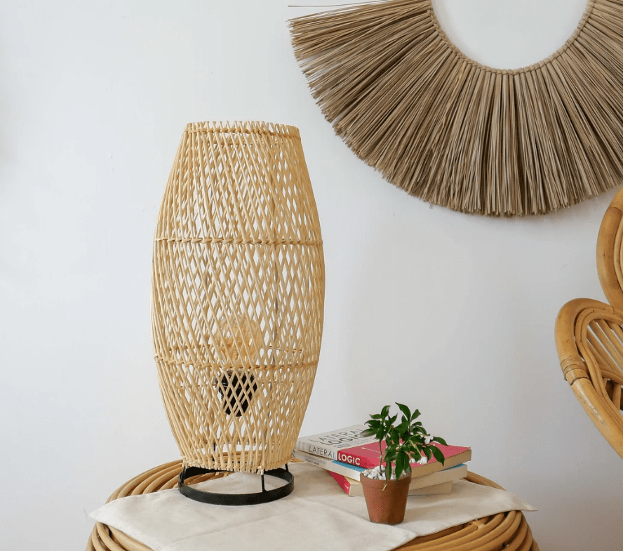 Lampe Artisanale Rotin - Soila Au Bonheur la Lampe