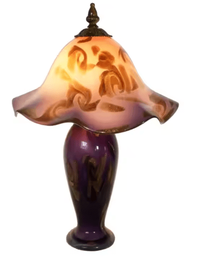 Lampe Champignon Verre Souffle Murano Au Bonheur la Lampe