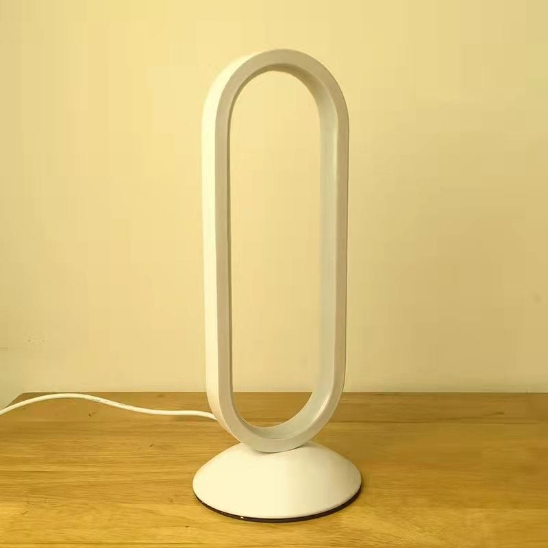 Lampe de Chevet Ronde - Éclipse Blanc 3 / Blanc / Bouton Au Bonheur la Lampe