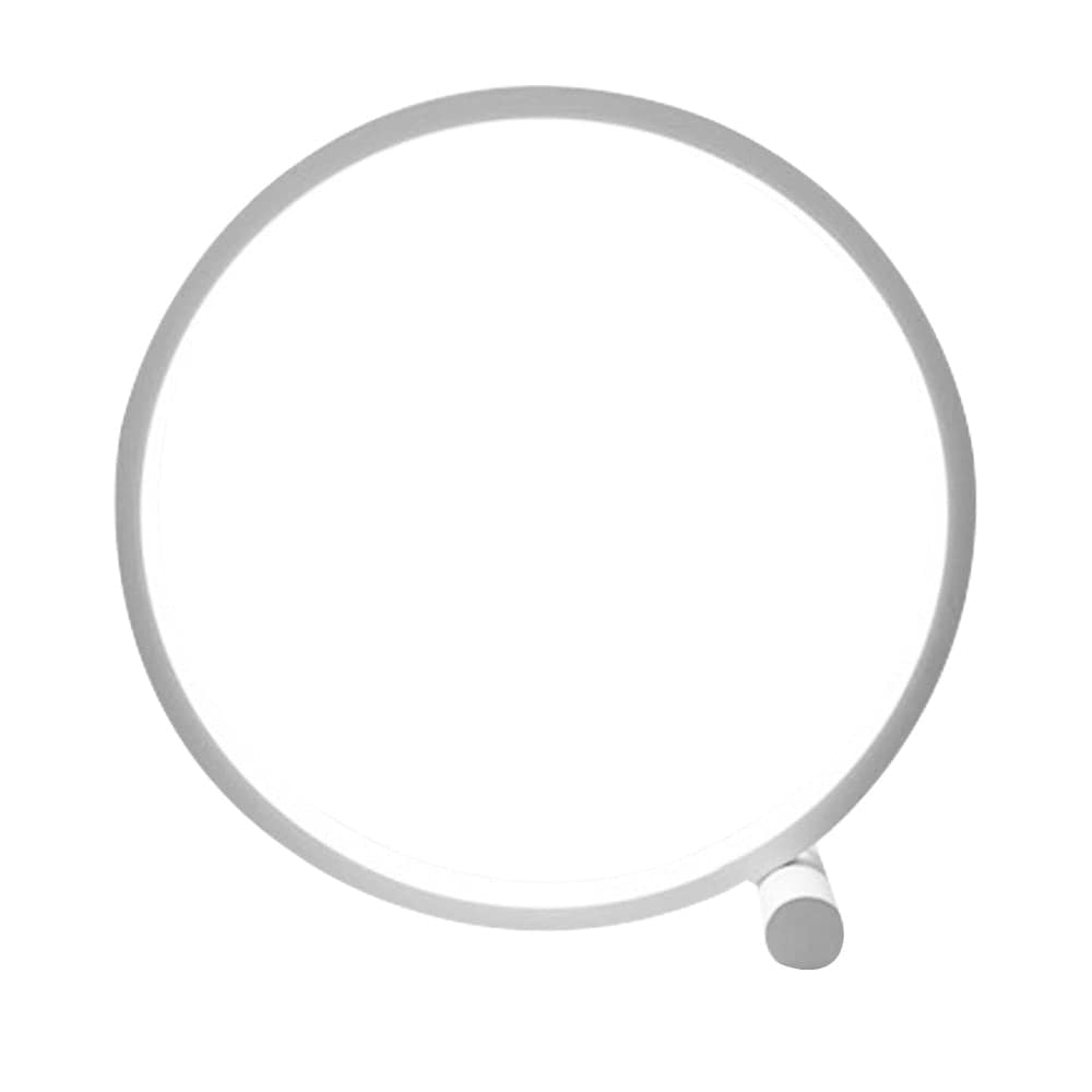 Lampe de Chevet Ronde - Éclipse Blanc / Blanc / Bouton Au Bonheur la Lampe