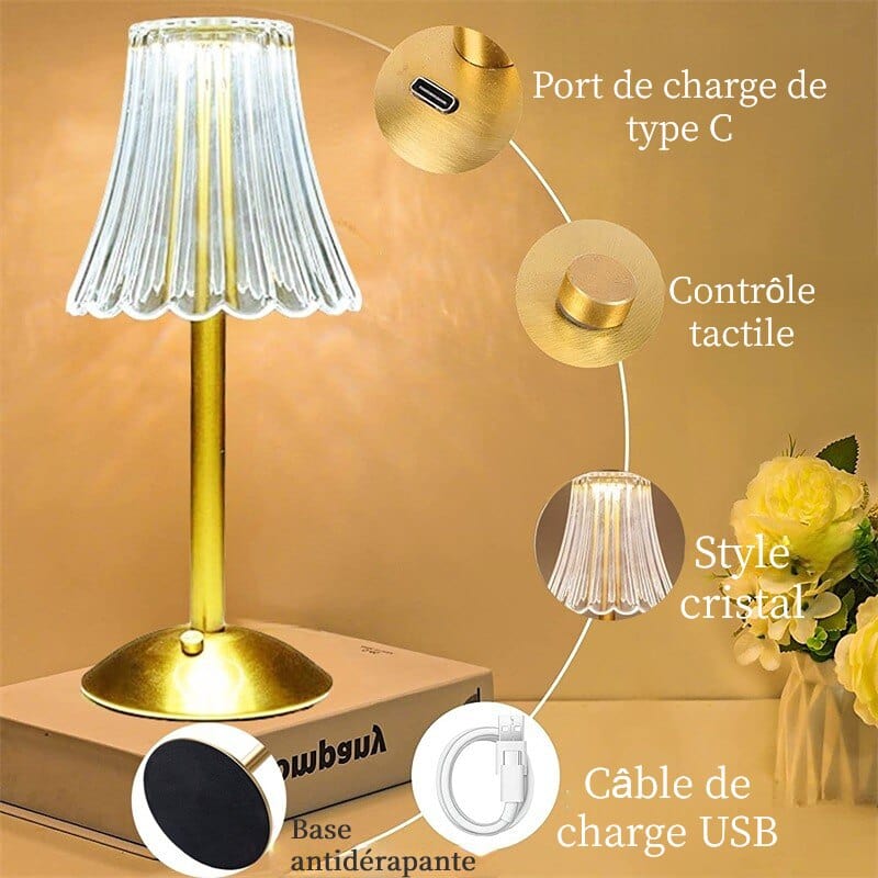 Lampe de chevet Originale Dorée - Illa – Au Bonheur la Lampe