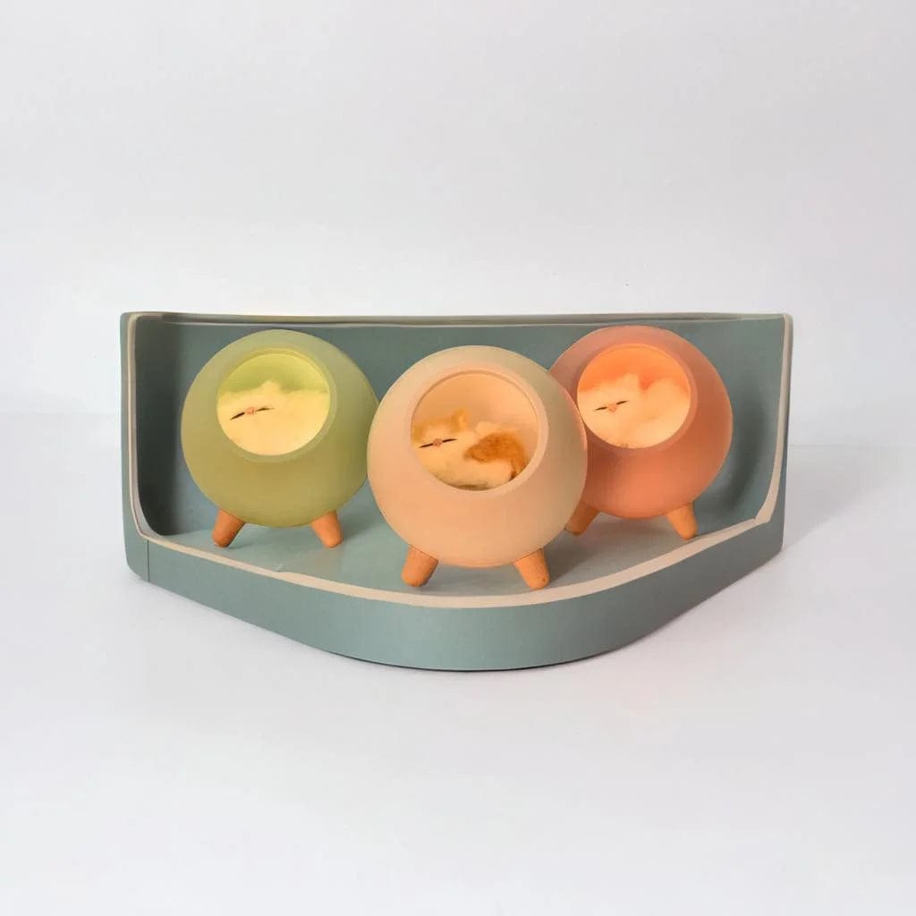 Lampe de Chevet Fille - Chat Dormant Au Bonheur la Lampe