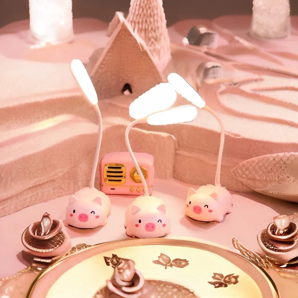 Lampe de Chevet Fille - Le Monde Rose Au Bonheur la Lampe