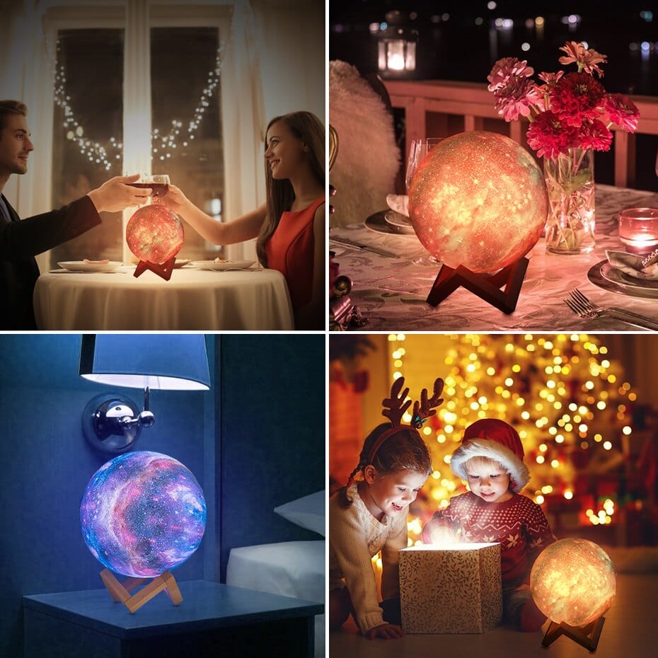 Lampe de Chevet LED - Lune Sablée Au Bonheur la Lampe