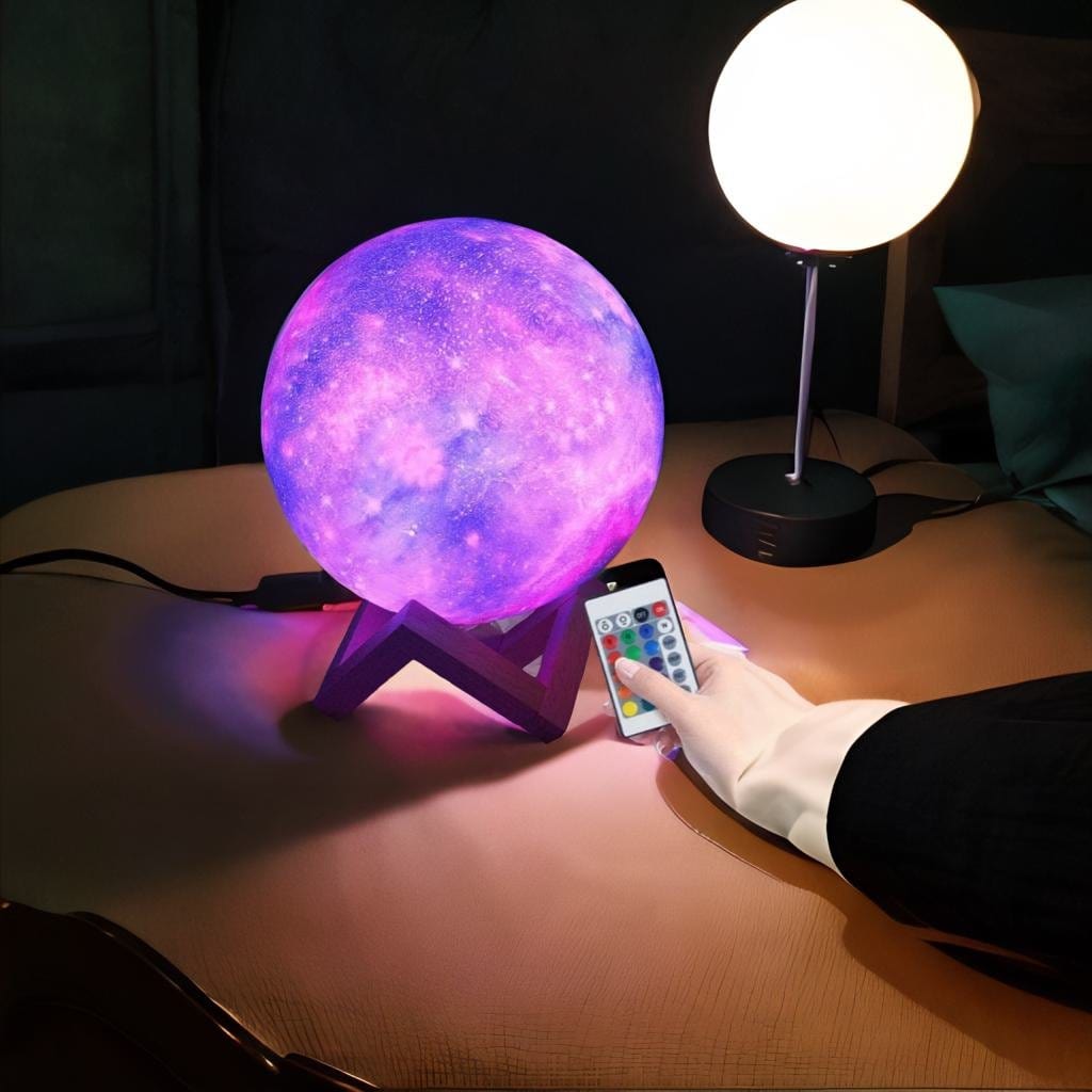 Lampe de Chevet LED - Lune Sablée Au Bonheur la Lampe