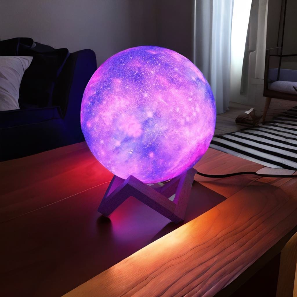 Lampe de Chevet LED - Lune Sablée Au Bonheur la Lampe