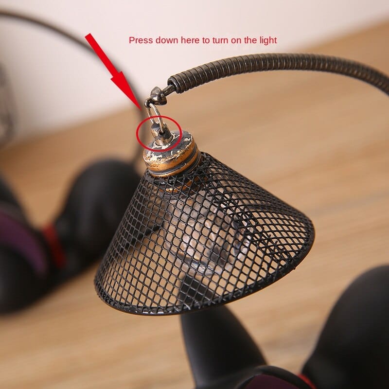 Lampe de chevet Moderne Chat Au Bonheur la Lampe