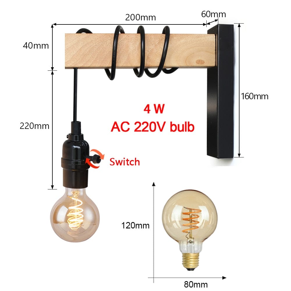 Lampe de Chevet Murale Vintage - Meto Au Bonheur la Lampe