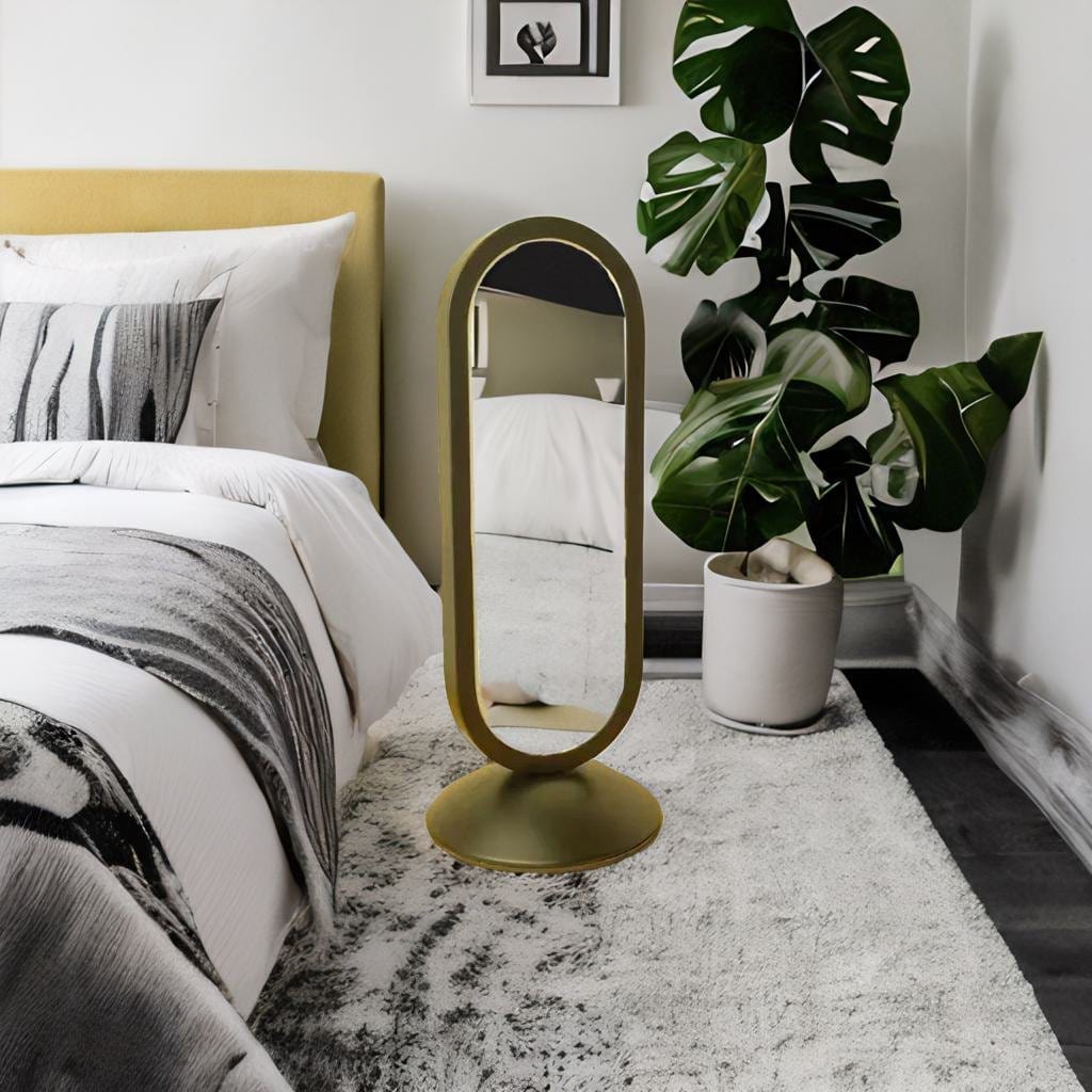 Lampe de Chevet Ronde - Éclipse Noir 3 / Blanc / Bouton Au Bonheur la Lampe