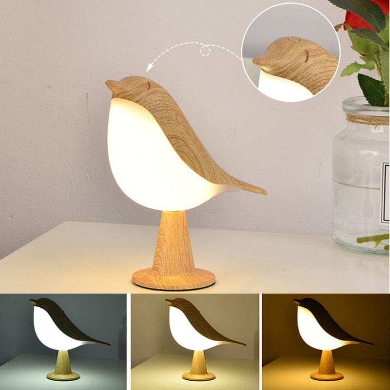 Lampe de chevet Oiseau en Bois - Cui-Cui Au Bonheur la Lampe